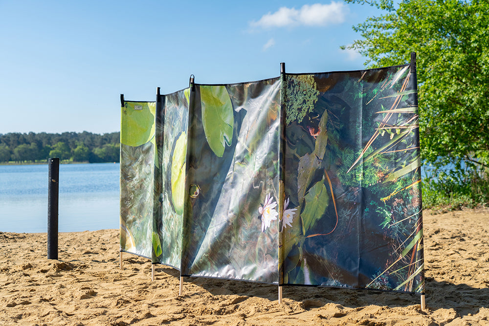 5 Pole Beach Windbreak From Upcycled PVC