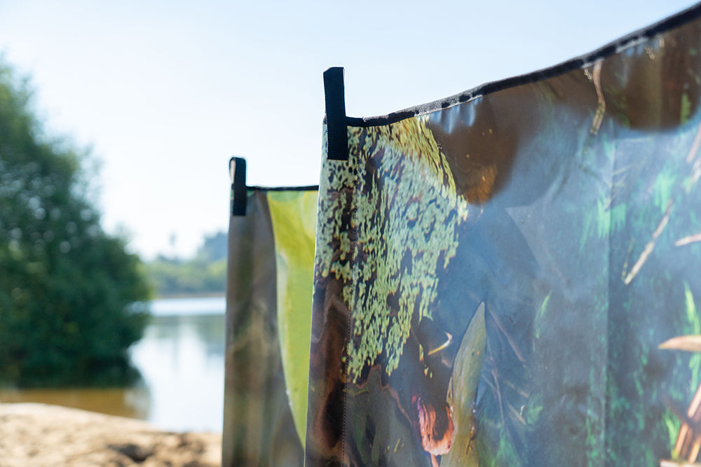 5 Pole Beach Windbreak From Upcycled PVC